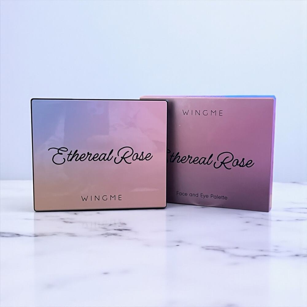 Wingme Ethereal Rose Face Eye Palette  6 Pan Blush Bronzer Highlighter